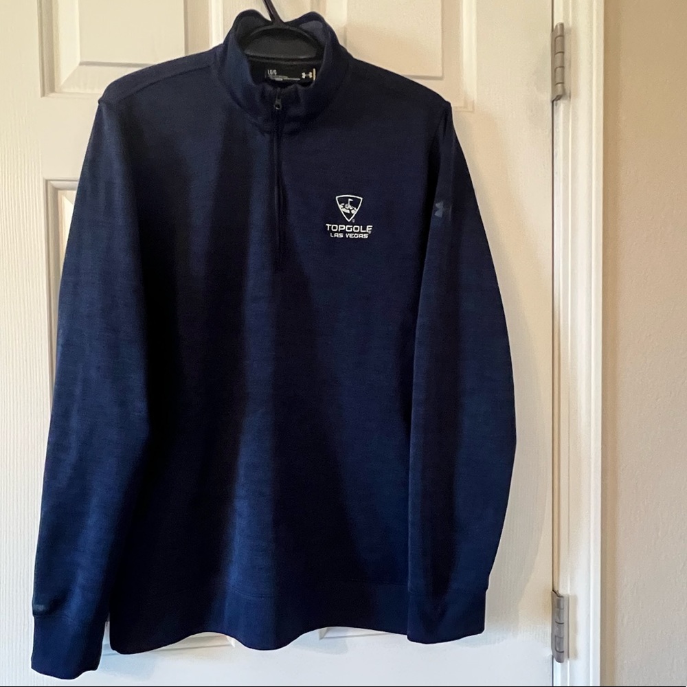 Topgolf Las Vegas Under Armour Mens Sweater heather dark navy blue Large